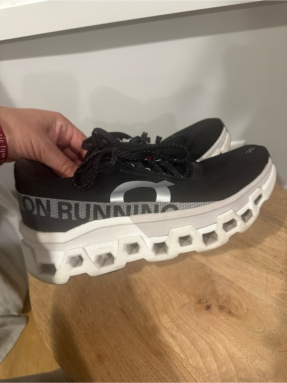 On Running Black and White Performance Sneakers